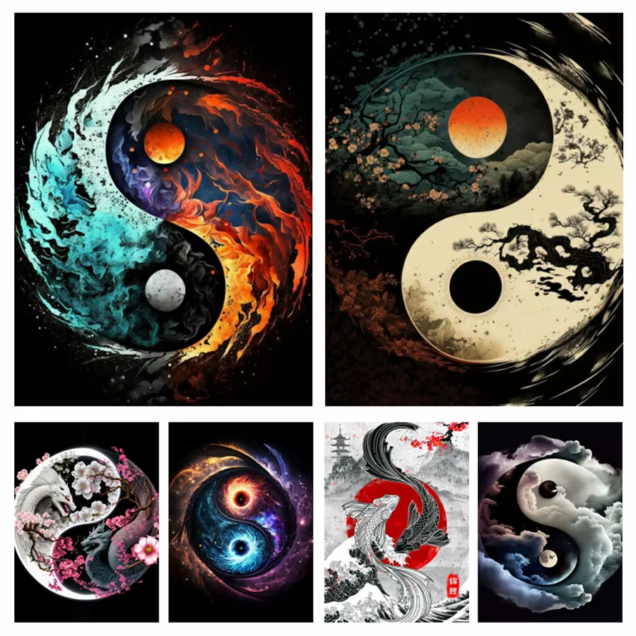Resin Craft Kit - 1PC frameless Yin Yang Tree 5D