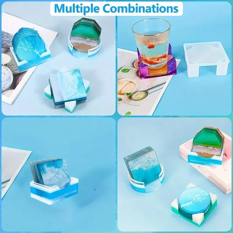 5Pcs/Set DlY Epoxy Resin Cup C - Coaster Mold Round incelemesi ve fiyatı