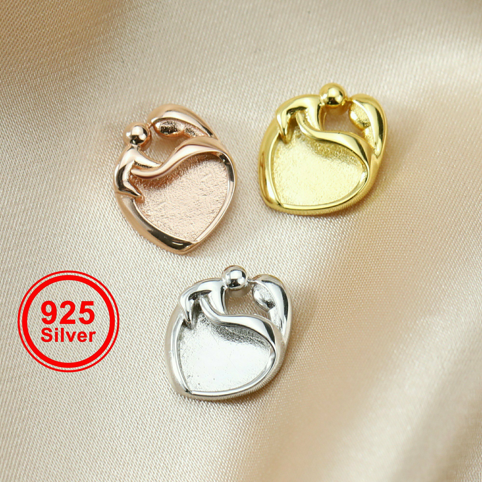 9MM Heart Bezel Settings Mothe - Bezels Set Pendant incelemesi ve fiyatı