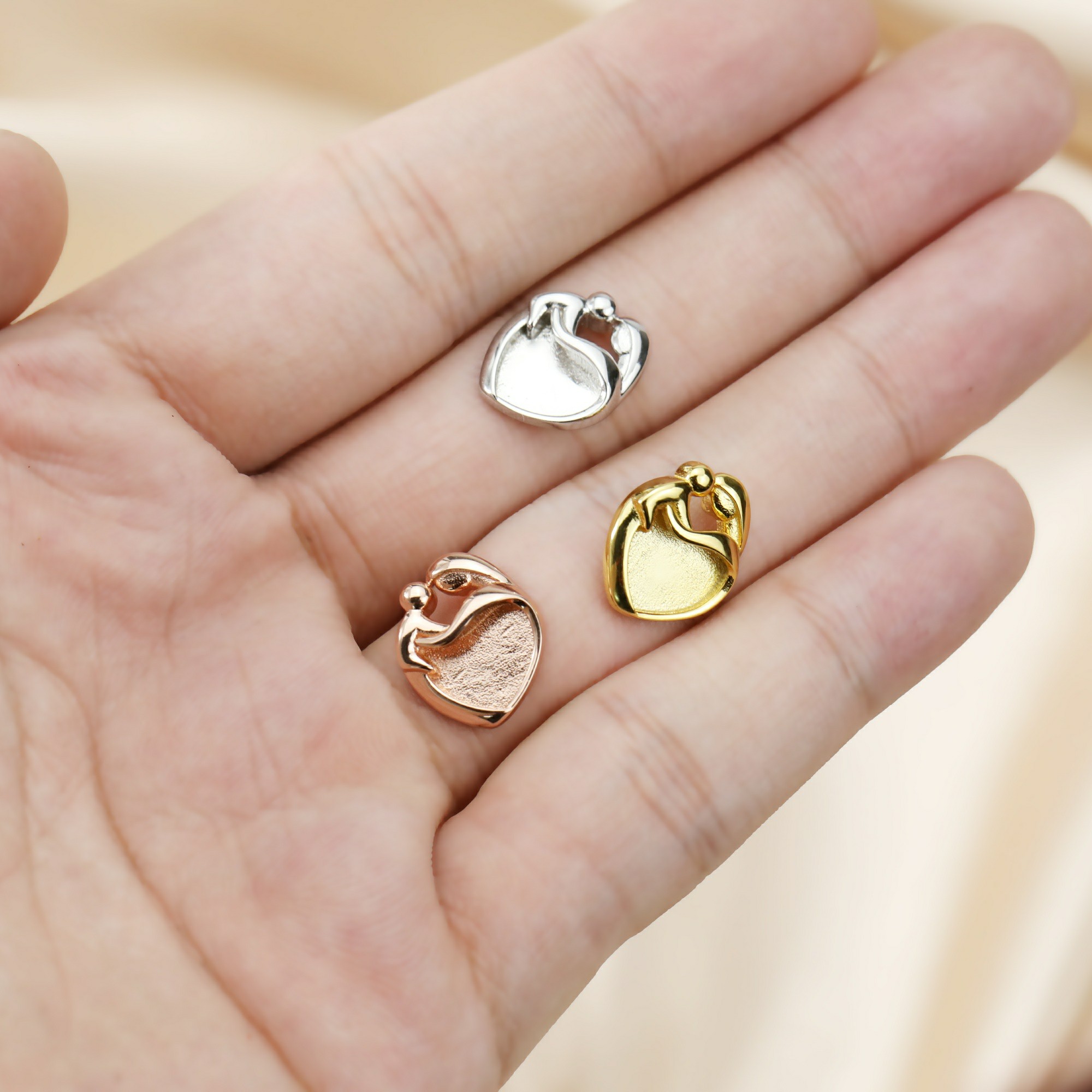 9MM Heart Bezel Settings Mothe - Bezels Set Pendant incelemesi ve fiyatı