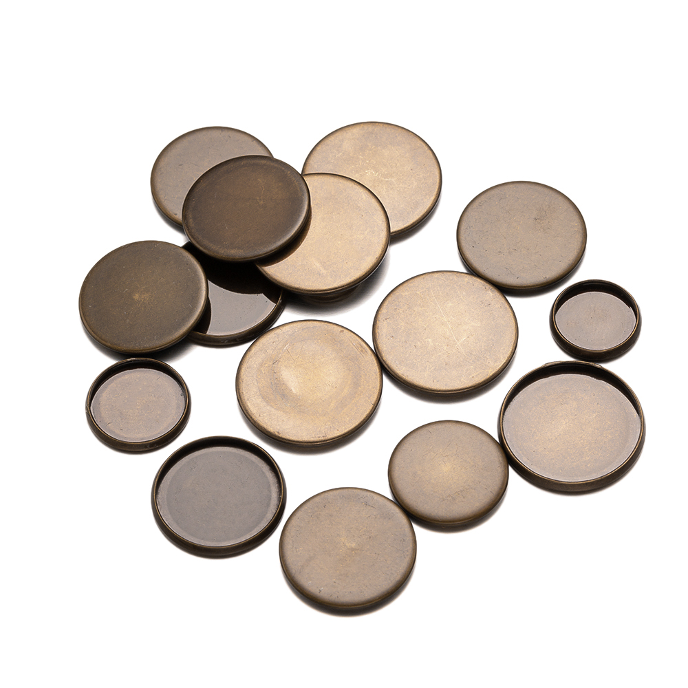 20pcs Antique Bronze Flat Roun - Bezels Set Pendant incelemesi ve fiyatı