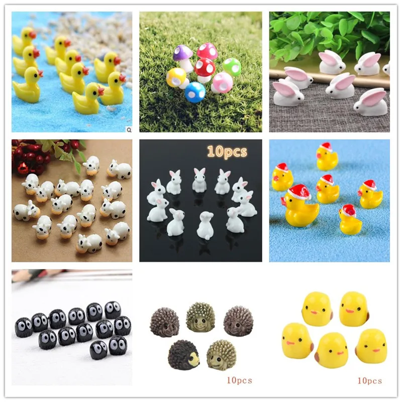 10Pcs/Hedgehog and Cows/Cute A - Terrarium Moss Art incelemesi ve fiyatı