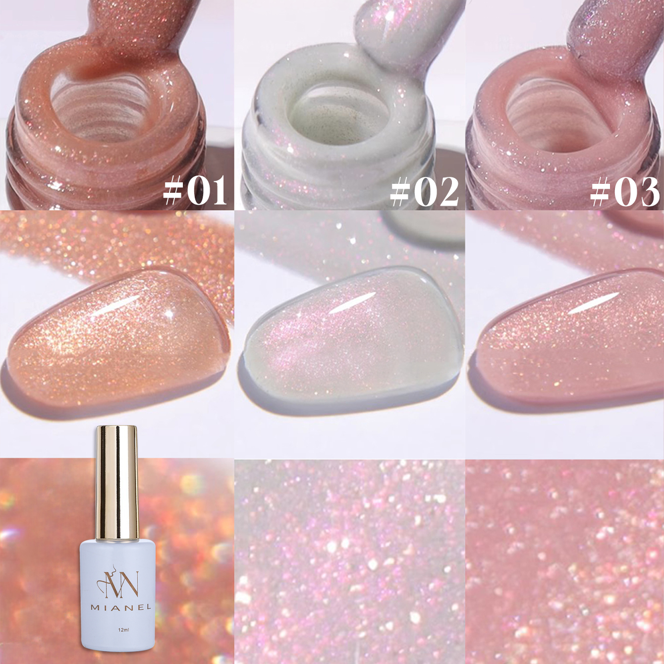MIANEL 12ML 1PCS Fugitive Whit - Resin Glitter Pack incelemesi ve fiyatı