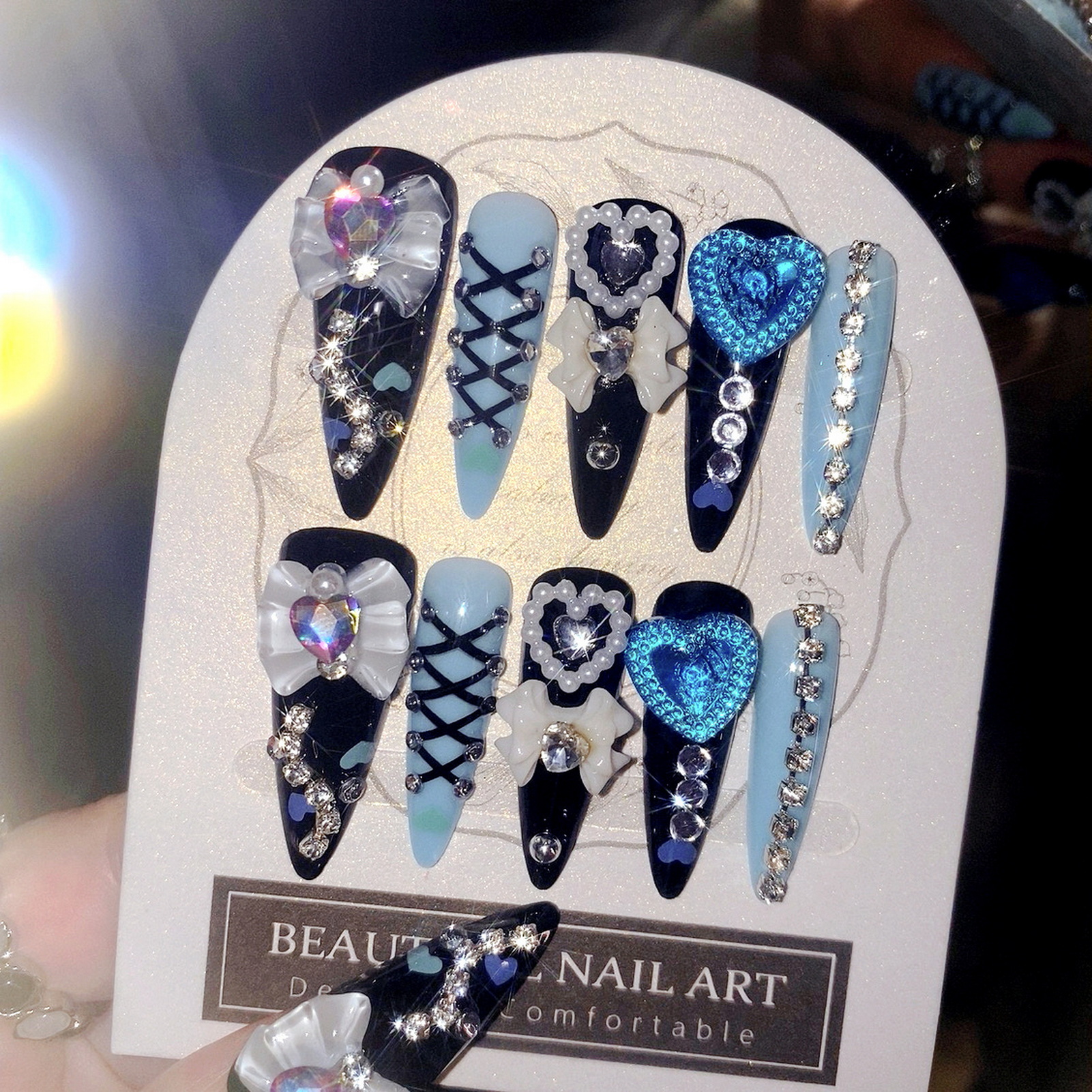 24pcs 3D Bow Decor False Nails - Resin Craft Material incelemesi ve fiyatı