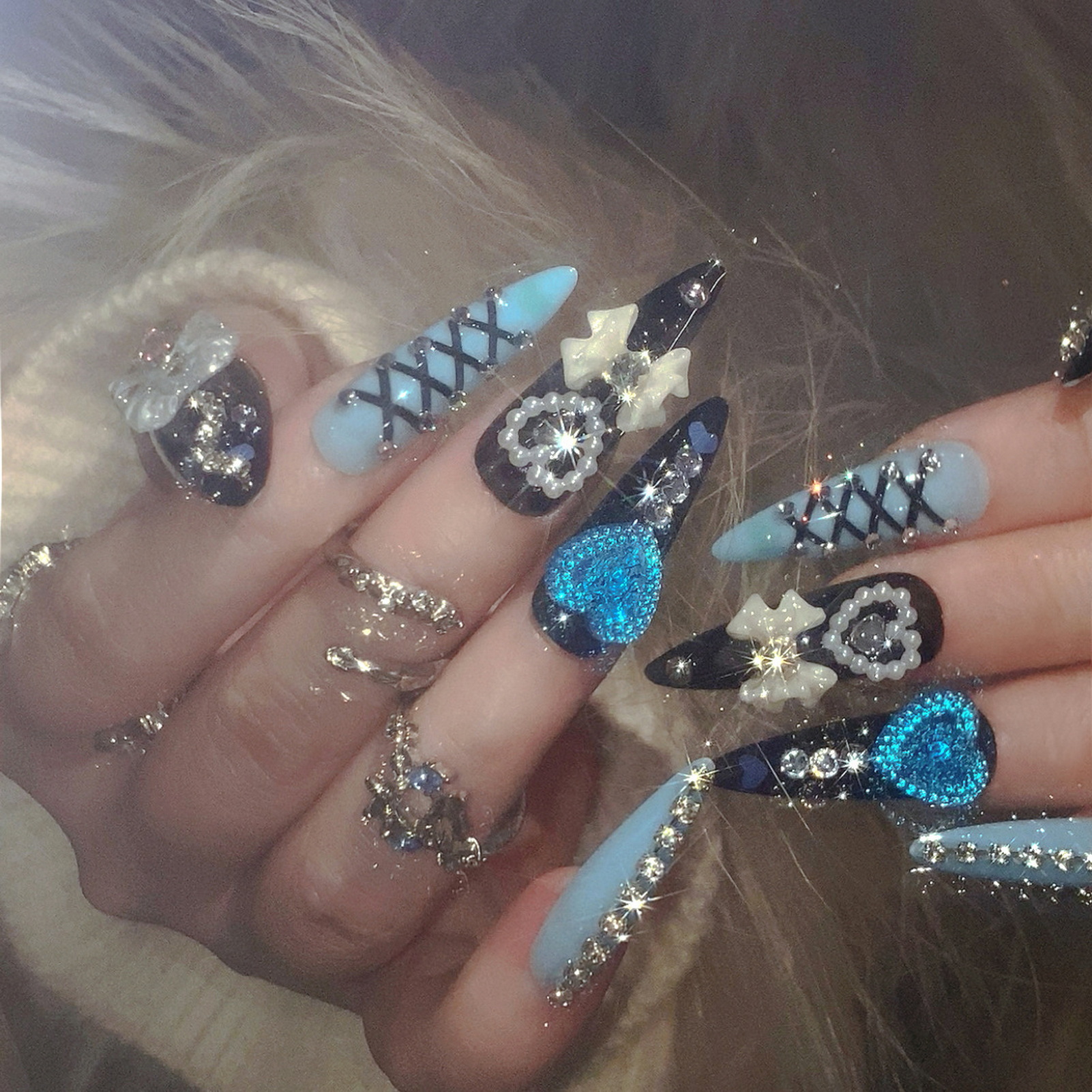 24pcs 3D Bow Decor False Nails - Resin Craft Material incelemesi ve fiyatı