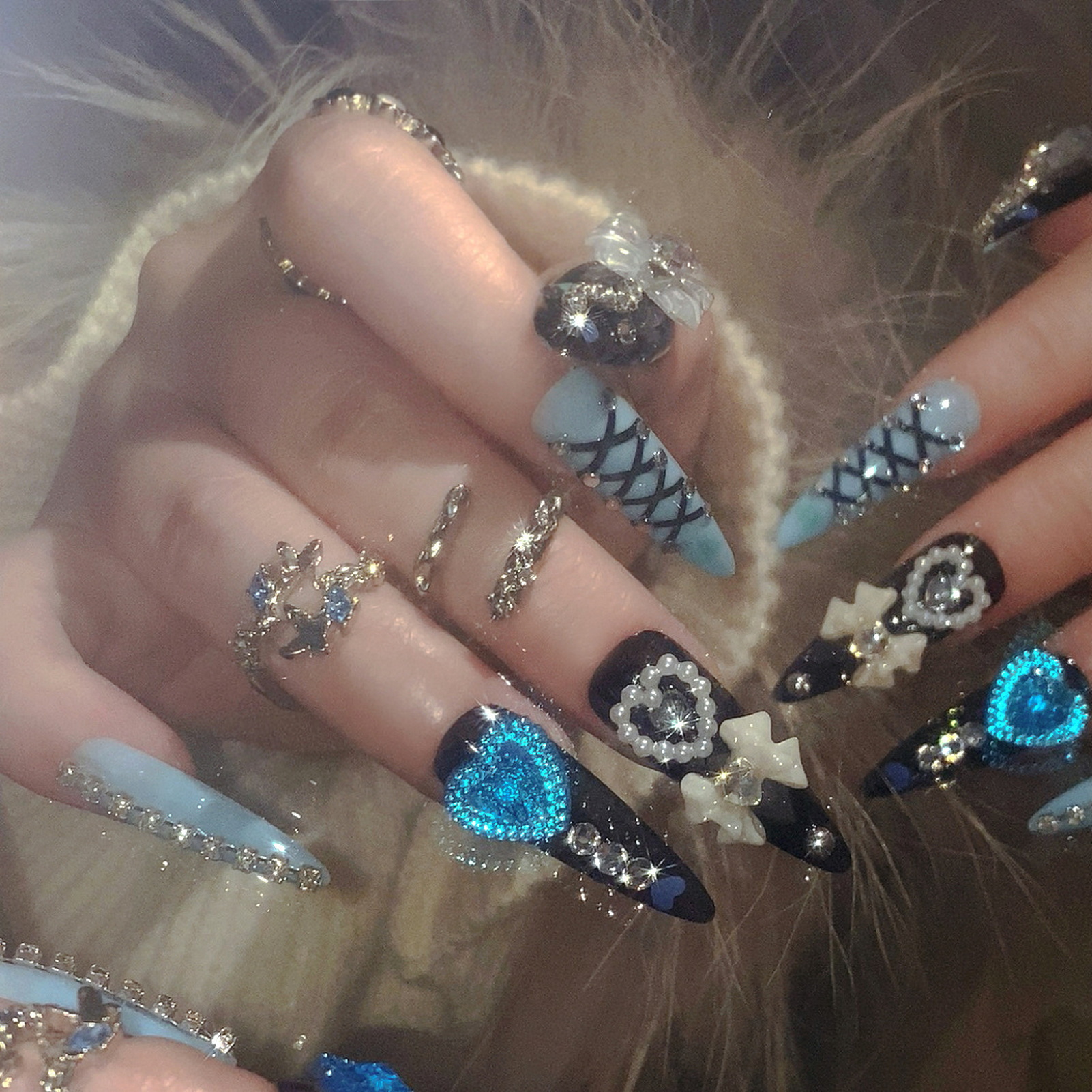 24pcs 3D Bow Decor False Nails - Resin Craft Material incelemesi ve fiyatı