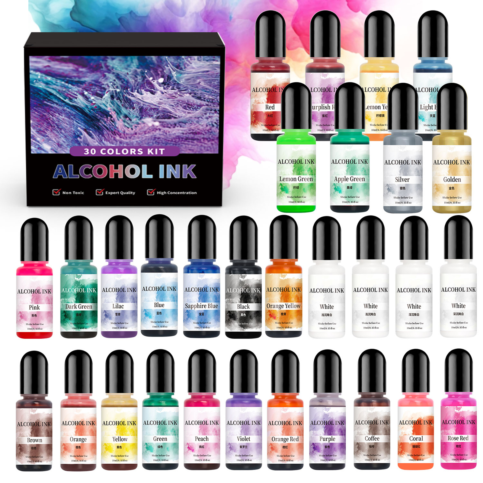 1set Art Ink Alcohol Epoxy Res - Resin Dye Alcohol incelemesi ve fiyatı