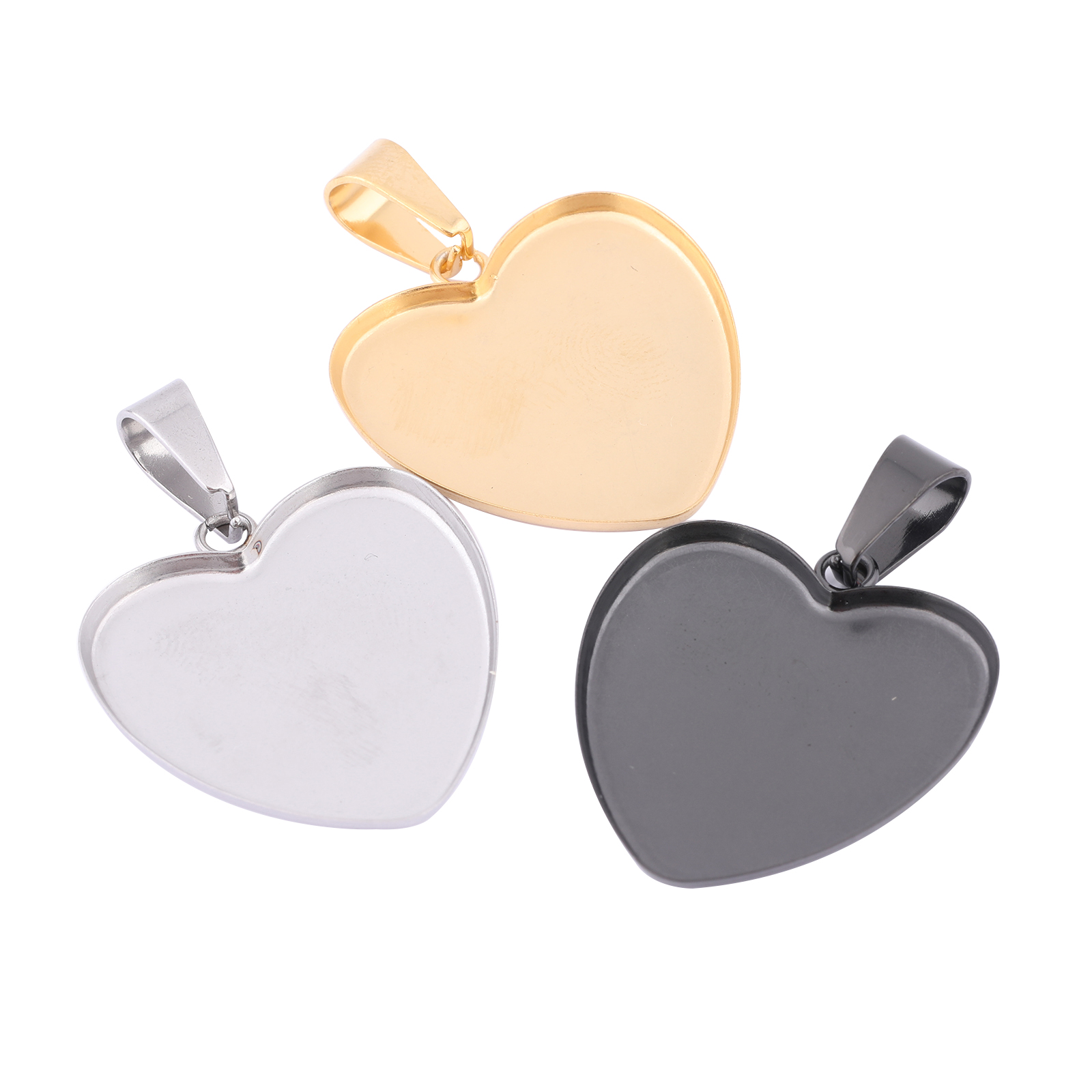 10pcs Stainless Steel Gold Pla - Bezels Set Pendant incelemesi ve fiyatı