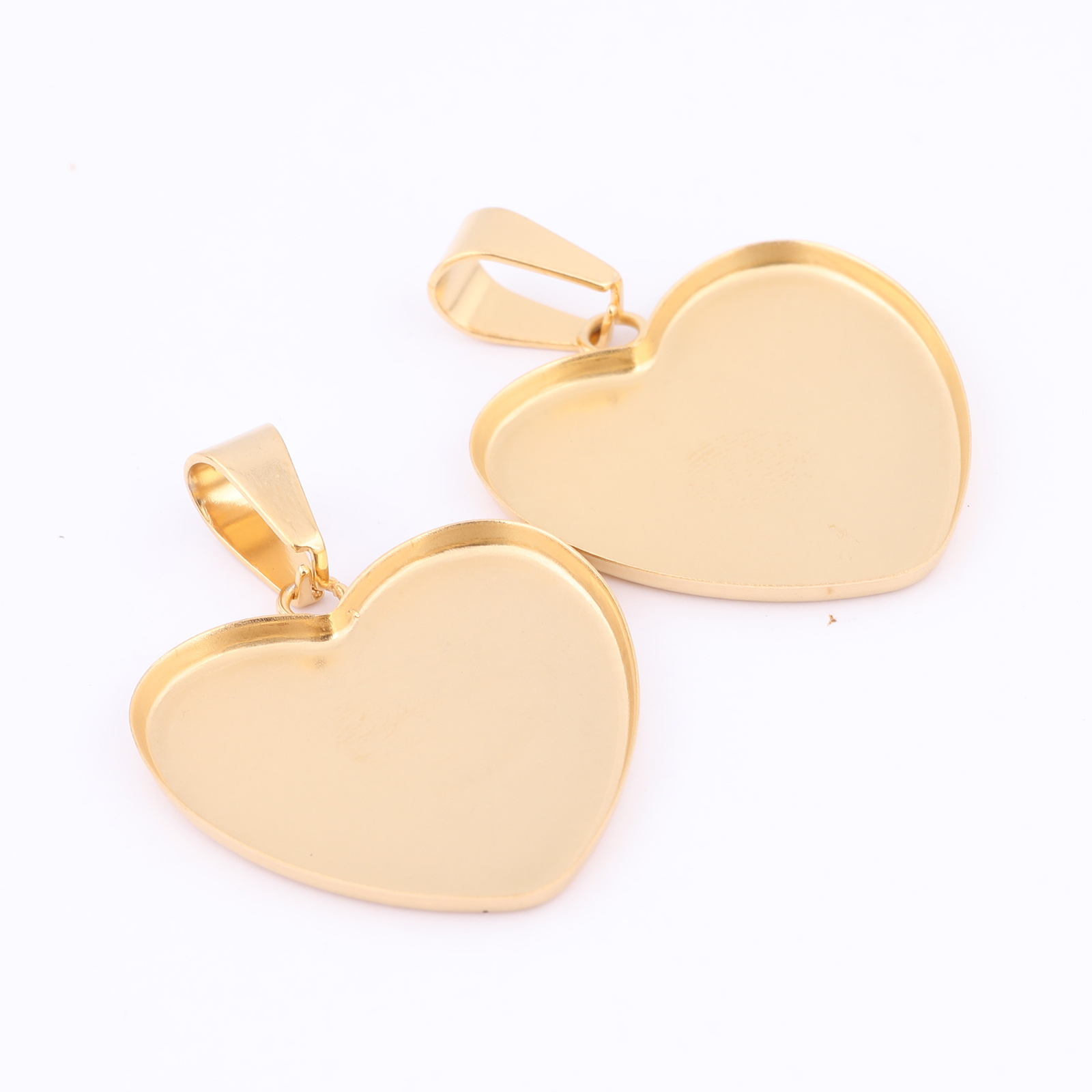 10pcs Stainless Steel Gold Pla - Bezels Set Pendant incelemesi ve fiyatı