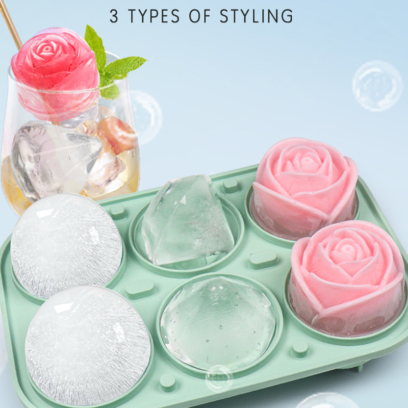 3D Rose Diamond Round Ice Cube - Coaster Mold Round incelemesi ve fiyatı