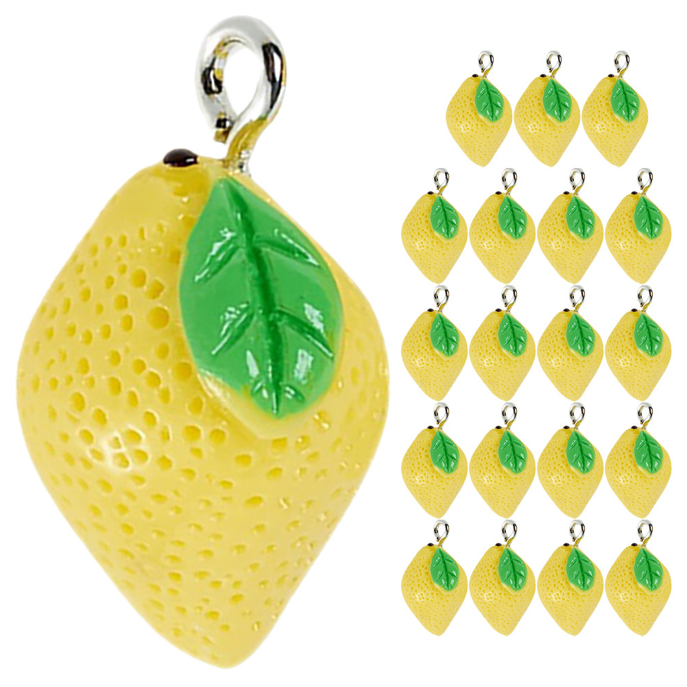 20Pcs Resin Lemon Charms Fruit - Crafting Resin incelemesi ve fiyatı