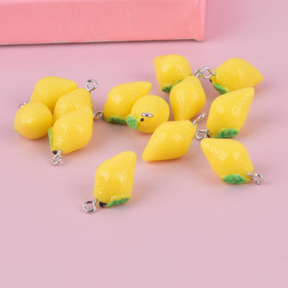 20Pcs Resin Lemon Charms Fruit - Crafting Resin incelemesi ve fiyatı