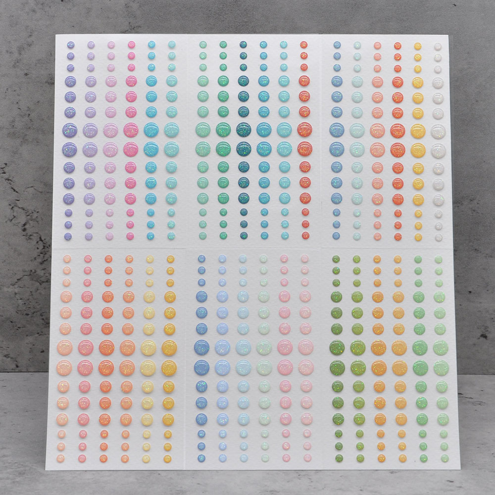 Enamel Dots Sticker 6PCS/SET S - Resin Glitter Pack incelemesi ve fiyatı
