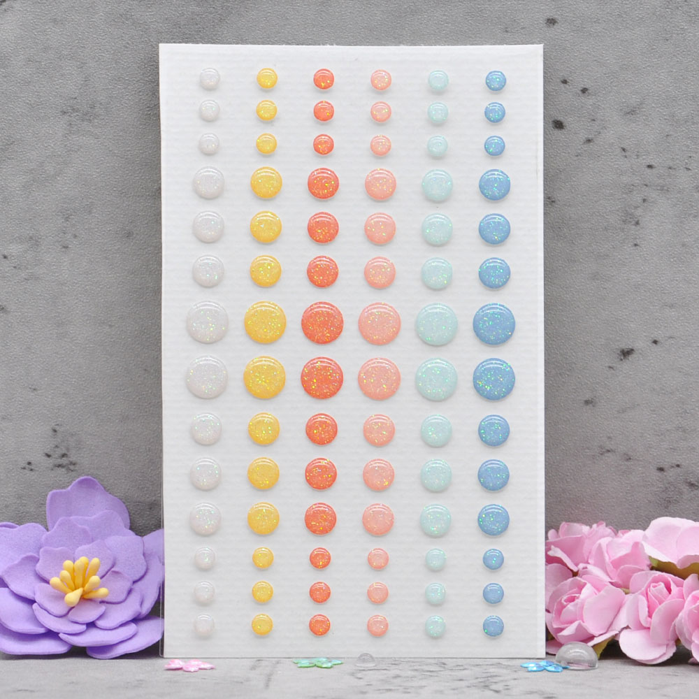 Enamel Dots Sticker 6PCS/SET S - Resin Glitter Pack incelemesi ve fiyatı