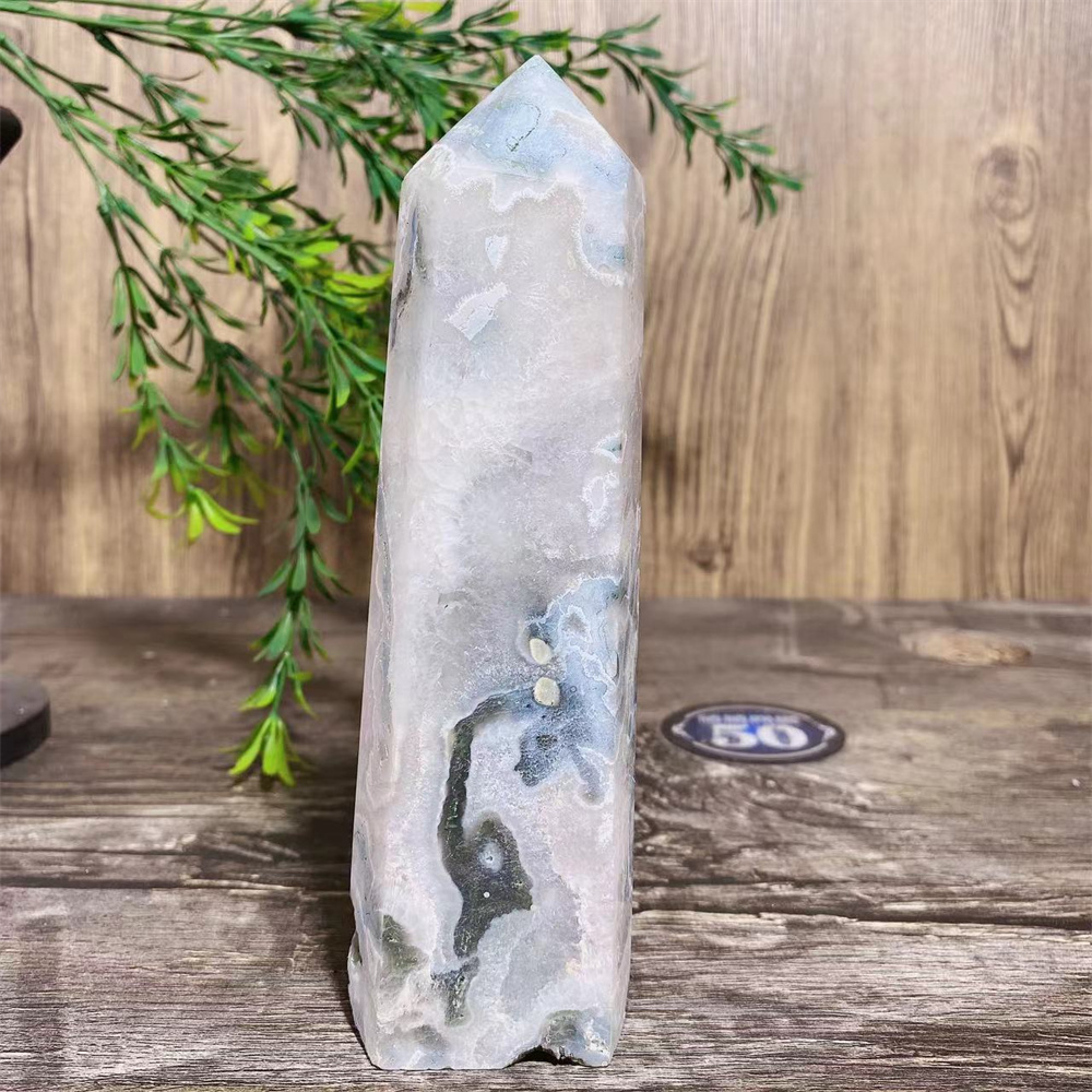 Big Green Moss Agate Druzy Nat - Terrarium Moss Art incelemesi ve fiyatı