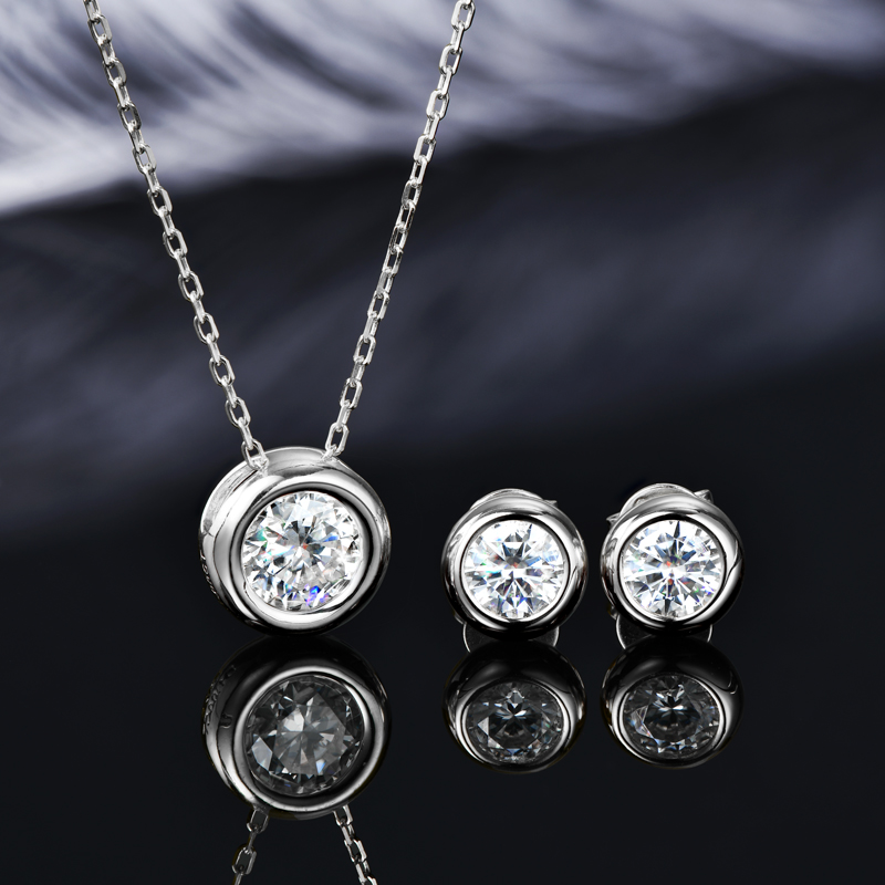 IOGOU 6.5mm 1ct Bezel Moissani - Bezels Set Pendant incelemesi ve fiyatı