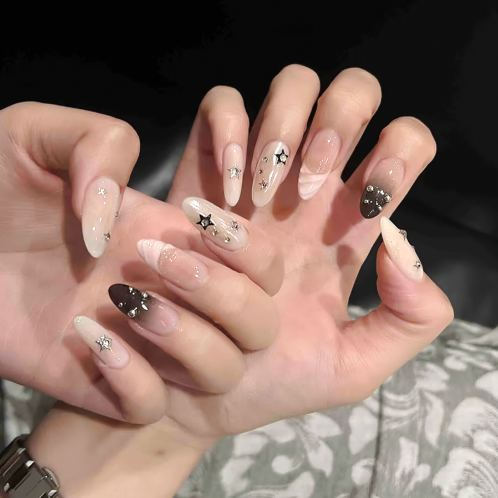 10pcs Almond Fake Nails Star G - Resin Craft Material incelemesi ve fiyatı
