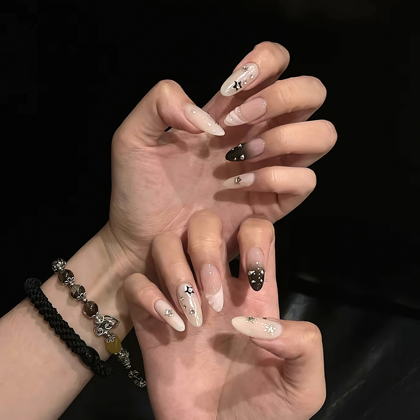 10pcs Almond Fake Nails Star G - Resin Craft Material incelemesi ve fiyatı