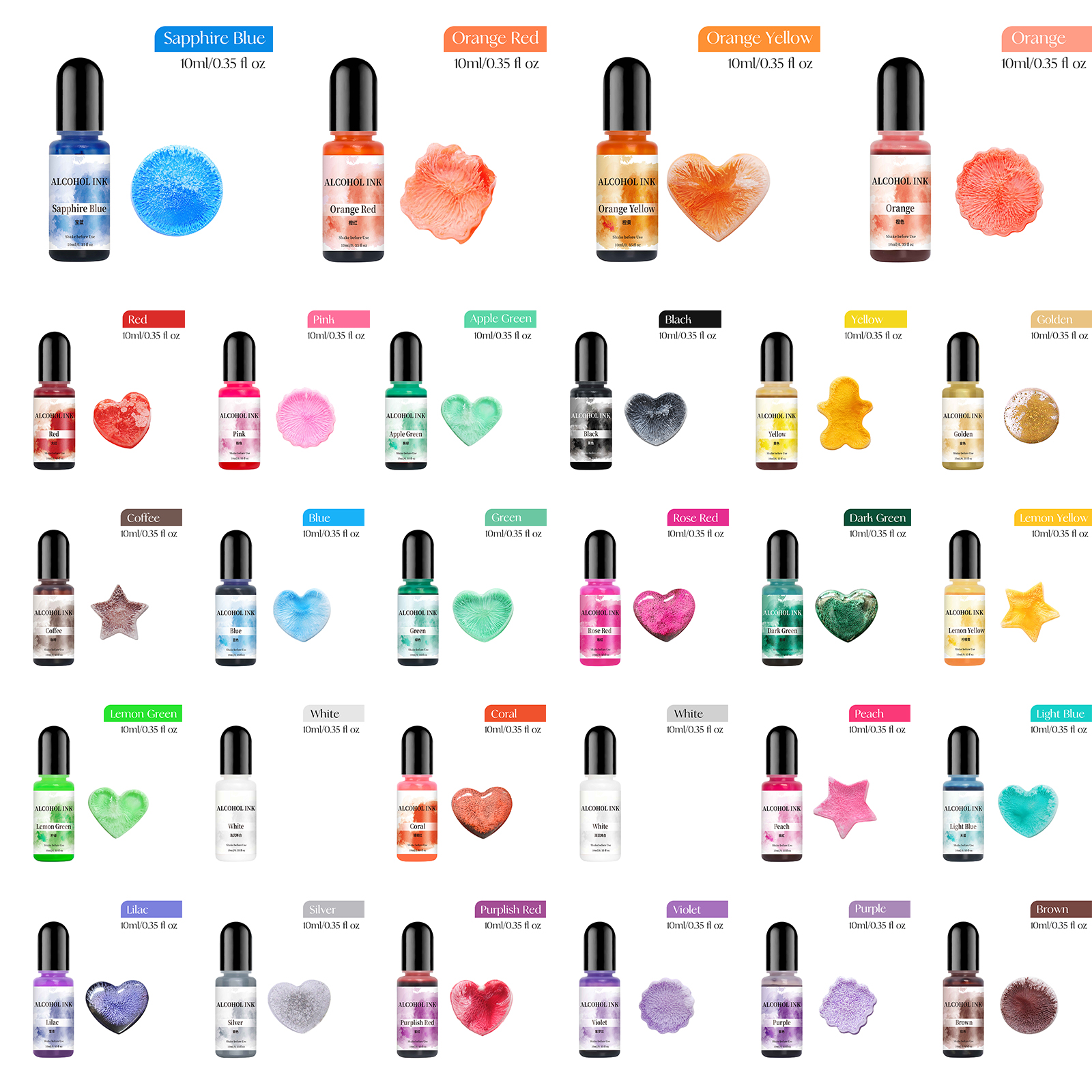 10ml Colorant Dye For DIY Epox - Resin Dye Alcohol incelemesi ve fiyatı