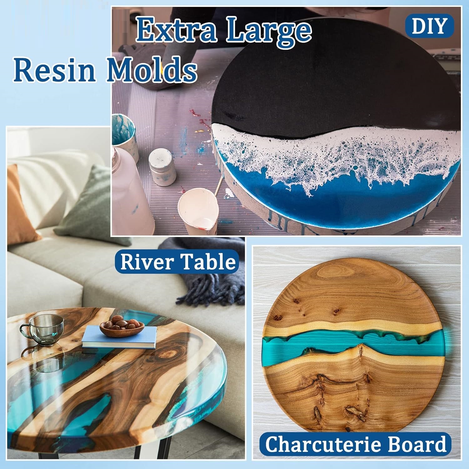 Large Round Tray UV Resin Mold - Coaster Mold Round incelemesi ve fiyatı