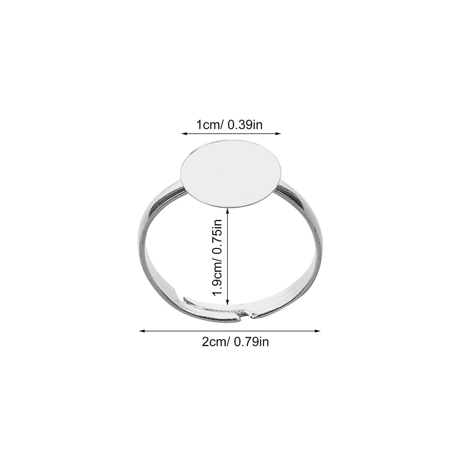 20Pcs Adjustable Blank Ring Fi - Crafting Resin incelemesi ve fiyatı