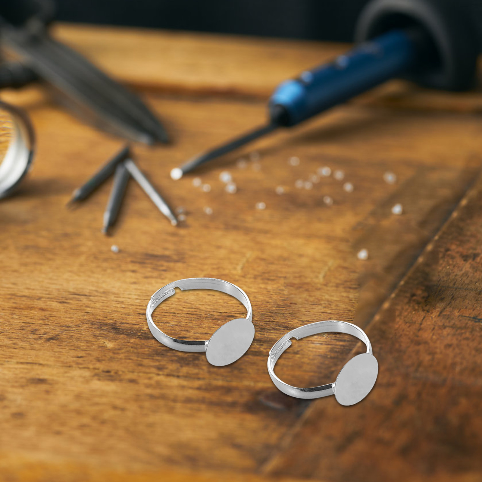 20Pcs Adjustable Blank Ring Fi - Crafting Resin incelemesi ve fiyatı