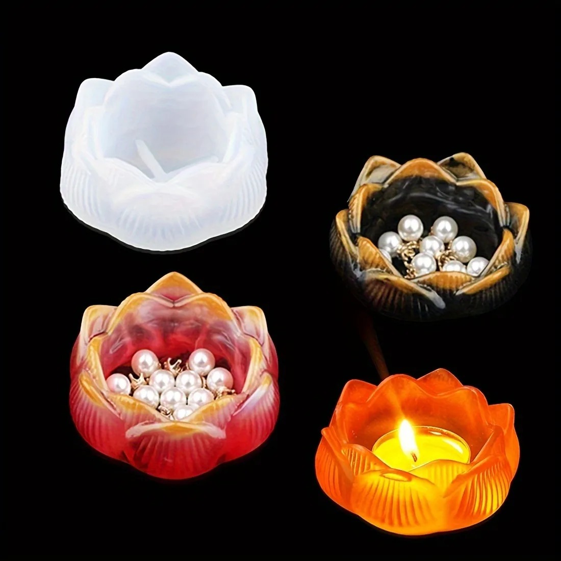 1pc DIY Lotus Flower Silicone  - Flower Preservation Resin incelemesi ve fiyatı