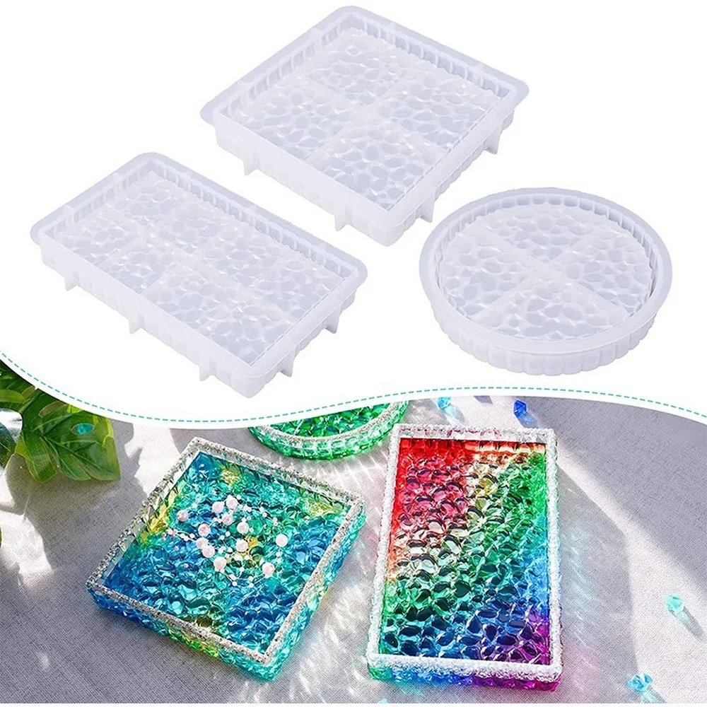 Ashtray Glass Crystal Texture  - Coaster Mold Round incelemesi ve fiyatı