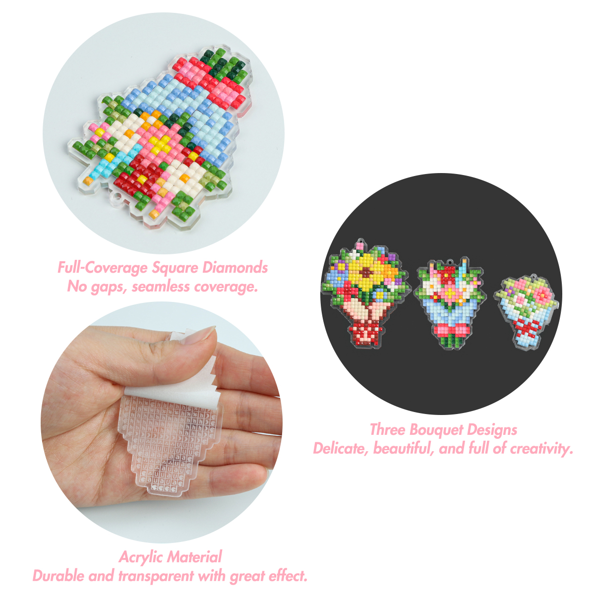 FOREVER YOUNG 3PCS Bouquet Acr - Resin Craft Kit incelemesi ve fiyatı