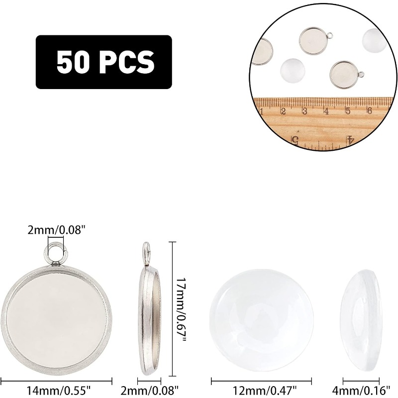 50 sets Pendant Cabochon Jewel - Bezels Set Pendant incelemesi ve fiyatı